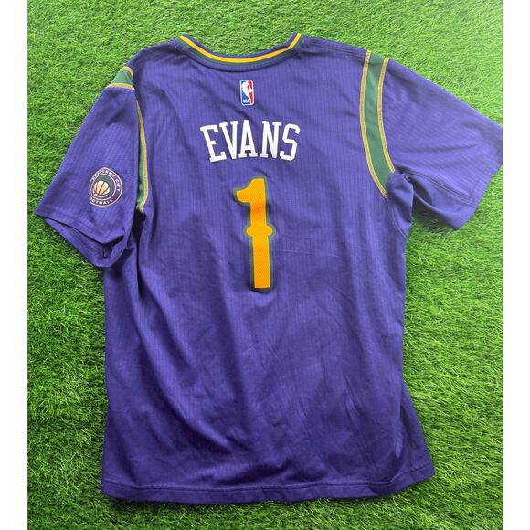 Adidas NBA Swingman NOLA 1 Jersey Men’s L Purple New Orleans Pelicans Mardi Gras - Picture 2 of 9